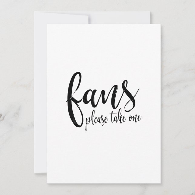 Sinal de Barato de Caligrafia de Ventiladores de C (Frente)