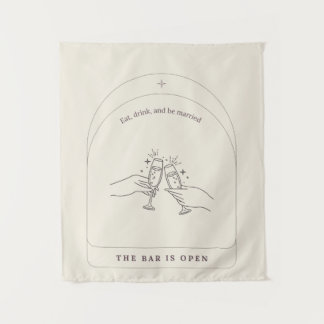 Sinal de barra de casamento de tapeçaria