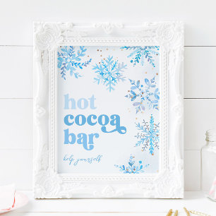 Sinal de barra de chocolate quente Snowflake 8x10