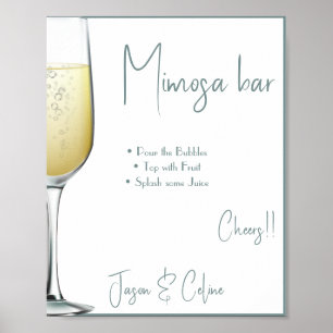 Sinal de Barra de Mimosa Editável para Impressão