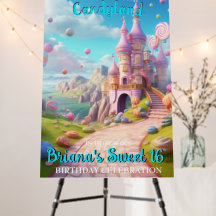 Sinal de boas-vindas Candyland Sweet 16
