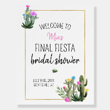 Sinal de Boas-Vindas Chá de Noiva Final Fiesta