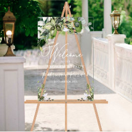 Sinal de boas-vindas da Festa de noivado verde