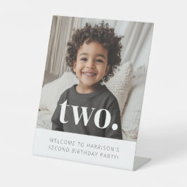 Sinal de boas-vindas da foto do segundo aniversári