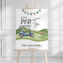 Sinal de Boas-Vindas de Aniversário de Golfe, qual