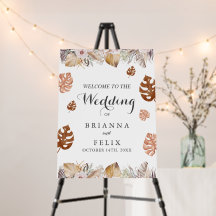 Sinal de Boas-Vindas de Casamento Boho Neutro Rúst