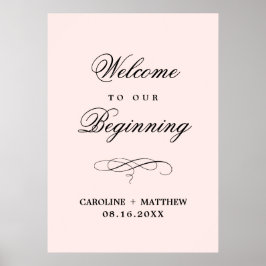 Sinal de Boas-Vindas de Casamento | Impressão cor-