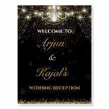 Sinal de Boas-vindas de Recepção de Casamento Eleg