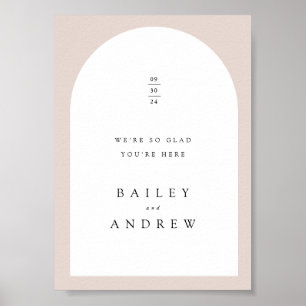 Sinal de boas-vindas do Arch Wedding Poster