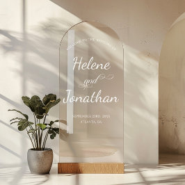 Sinal de Boas-vindas do Espelho de Casamento Elega