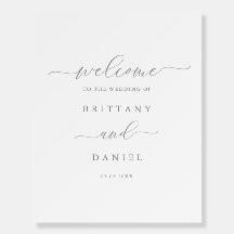 Sinal de Boas-vindas do Script Elegante Simples