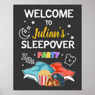 Sinal de Boas-vindas do Sleepover - POSTER DE ANIV