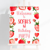 Sinal de boas-vindas do Strawberry