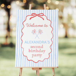 Sinal de boas-vindas em 4 de julho de Festa de ani