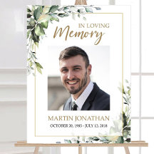 Sinal de Boas-vindas Funeral Modelo, Verde Eucalyp