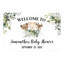 Sinal de boas-vindas Poster de animais da floresta