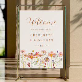 Sinal de Boho Fall Rustic Floral Weding Boho