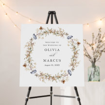 Sinal de Boho Wildflower Dusty Blue