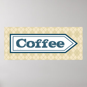 Sinal de café Poster