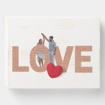 Sinal de caixa de madeira