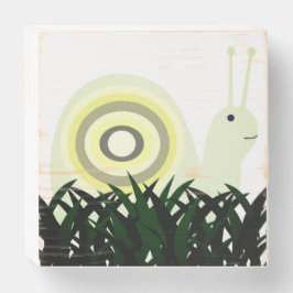 Sinal de caixa de madeira