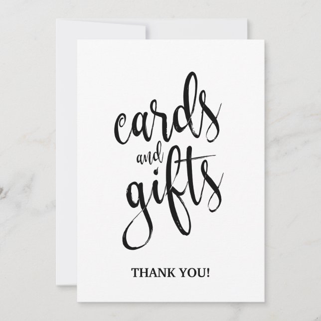 Sinal de caligrafia de Barato de Cartões e Present (Frente)