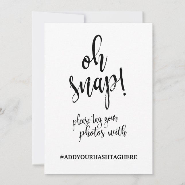 Sinal de Caligrafia Dourada do Hashtag Casamento (Frente)