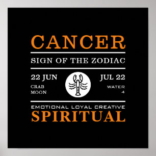 Sinal de cancer do Zodíaco, Poster astrológico