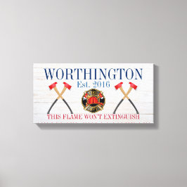 Sinal de Canvas de amor da FIREFIGHTER