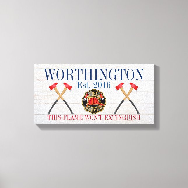Sinal de Canvas de amor da FIREFIGHTER (Frente)