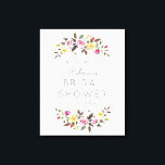 Sinal de Canvas de Boas-vindas Bonito<br><div class="desc">Bem-vindos aos seus convidados com um impressão de na moda,  prontos para serem preparados para uma bela exibição. Itens correspondentes e opções de arquivo imprimíveis disponíveis em www.berryberrysweet.com</div>