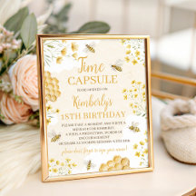 Sinal de Cápsula de 1º Aniversário Little Honey