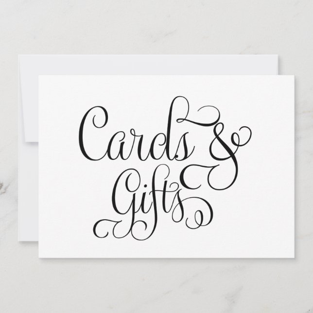 Sinal de Casamento de Cartões e Presentes (Frente)