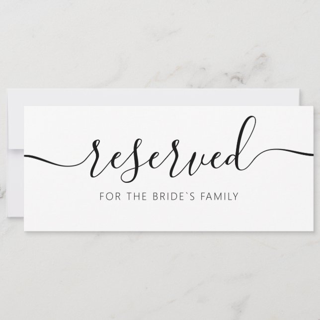 Sinal de Casamento de Cartões Reservados de Manobr (Frente)