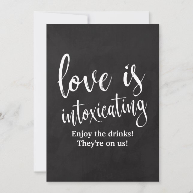 Sinal de casamento de giz de quadro negro acessíve (Frente)