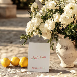 Sinal de Casamento de Vintage Red & Ivory, Estação