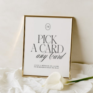 Sinal de Casamento Elegante Preto e Branco Escolha