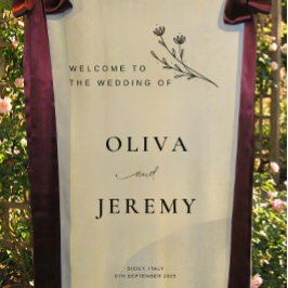 Sinal de Casamento em Linho Personalizado, Sinal d