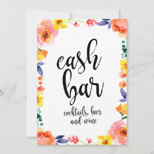 Sinal de Casamento Floral Boho Acessível em Barra