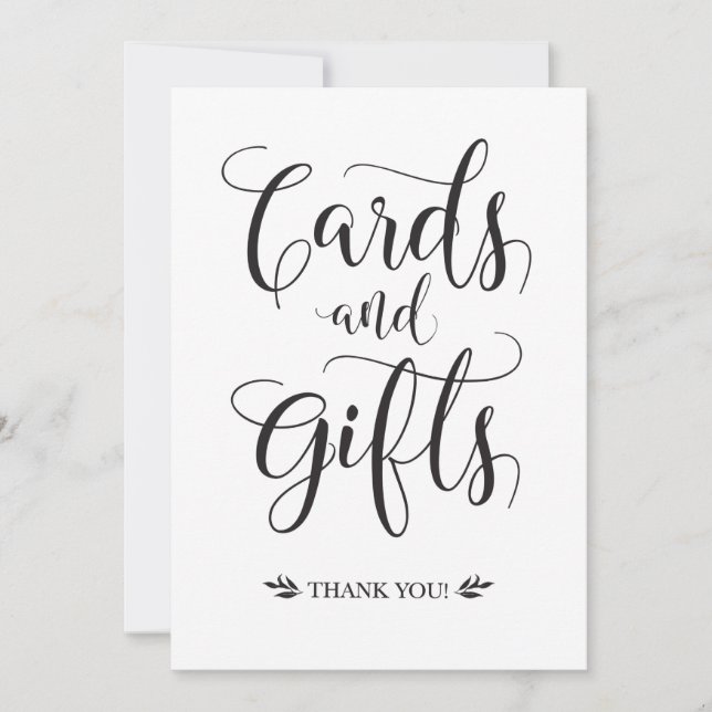 Sinal de Casamento Moderno Cartões e Presentes (Frente)