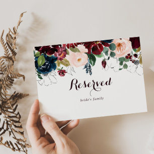 Sinal de Casamento outono Ilustrado Reservado de C