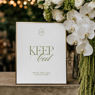 Sinal de Casamento Verde Oliva Minimalista Keep Co