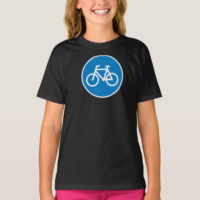 Sinal de ciclovia Girls T-Shirt (Frente)
