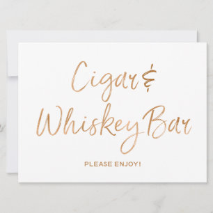 Sinal de Cigarros e Whisky para Casamento Rosa D