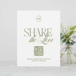 Sinal de Código QR de Compartilhe o Amor em Verde