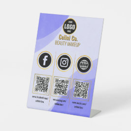 Sinal de código QR de mídia social de empresa pers