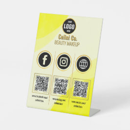 Sinal de código QR de mídia social de empresa pers