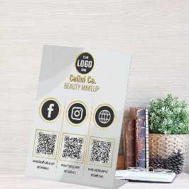 Sinal de código QR de mídia social de empresa pers