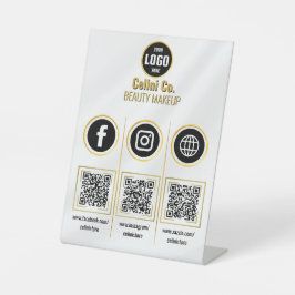 Sinal de código QR de mídia social de empresa pers