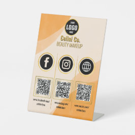 Sinal de código QR de mídia social de empresa pers